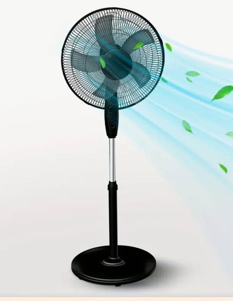 Ventilador de pedestal 17 pulgadas color negro, 3 velocidades