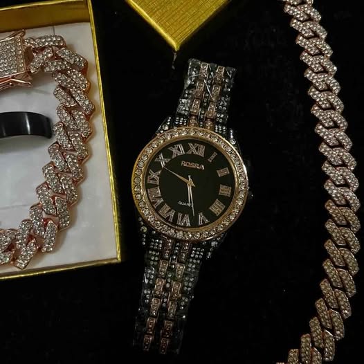 Conjunto joyería color oro rosa