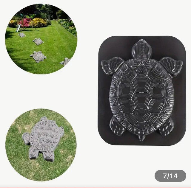 Molde para hacer adoquín con forma de tortuga