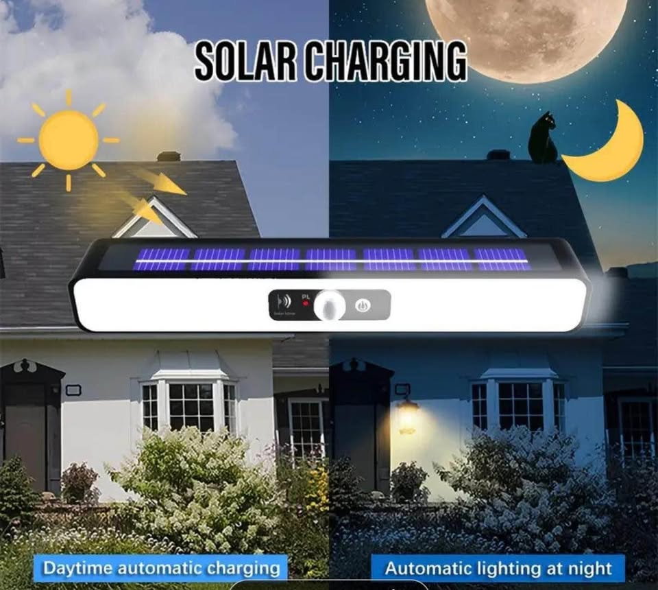 1 pieza de lampara solar luz blanca sensor automatico de encendido